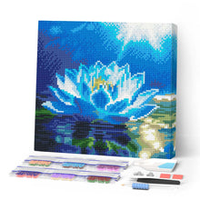 Cargar imagen en el visor de la galería, Mini Diamond Painting 25x25cm - Loto Blanco Brillante