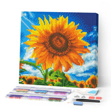 Cargar imagen en el visor de la galería, Mini Diamond Painting 25x25cm - Girasol Besado por el Sol
