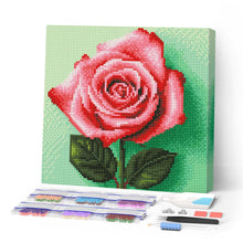 Cargar imagen en el visor de la galería, Mini Diamond Painting 25x25cm - Rosa Rosada Impresionante