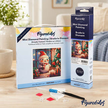 Cargar imagen en el visor de la galería, Mini Diamond Painting 25x25cm - Muñeco de Nieve Feliz en la Habitación