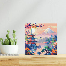 Cargar imagen en el visor de la galería, Mini Diamond Painting 25x25cm - Pagoda y Monte Fuji