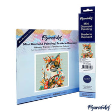Cargar imagen en el visor de la galería, Mini Diamond Painting 25x25cm - Gata Floral en Kimono