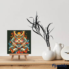 Cargar imagen en el visor de la galería, Mini Diamond Painting 25x25cm - Gato Samurái