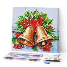 Cargar imagen en el visor de la galería, Mini Diamond Painting 25x25cm - Campanas de Navidad