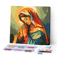 Cargar imagen en el visor de la galería, Mini Diamond Painting 25x25cm - Virgen María rezando