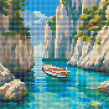 Cargar imagen en el visor de la galería, Mini Diamond Painting 25x25cm - Cala Azul Tranquila