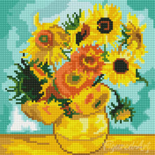 Cargar imagen en el visor de la galería, Mini Diamond Painting 25x25cm - Van Gogh - Girasoles
