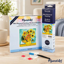 Cargar imagen en el visor de la galería, Mini Diamond Painting 25x25cm - Van Gogh - Girasoles