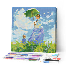Cargar imagen en el visor de la galería, Pintar por numeros Figured'Art - Mini Diamond Painting 25x25cm - El paseo - Monet