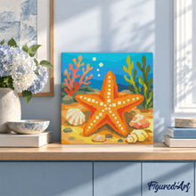 Cargar imagen en el visor de la galería, Mini Diamond Painting 25x25cm - Estrella de mar