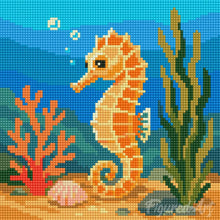 Cargar imagen en el visor de la galería, Mini Diamond Painting 25x25cm - Caballito de mar