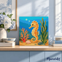 Cargar imagen en el visor de la galería, Mini Diamond Painting 25x25cm - Caballito de mar