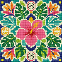 Cargar imagen en el visor de la galería, Mini Diamond Painting 25x25cm - Mandala de hibisco