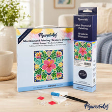 Cargar imagen en el visor de la galería, Mini Diamond Painting 25x25cm - Mandala de hibisco