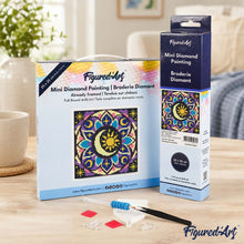 Cargar imagen en el visor de la galería, Mini Diamond Painting 25x25cm - Mandala celestial