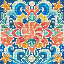 Cargar imagen en el visor de la galería, Mini Diamond Painting 25x25cm - Mandala de conchas marinas
