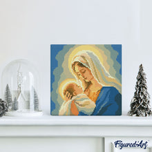 Cargar imagen en el visor de la galería, Mini Diamond Painting 25x25cm - Abrazo de María