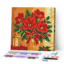 Cargar imagen en el visor de la galería, Pintar por numeros Figured'Art - Mini Diamond Painting 25x25cm - Flores de Pascua