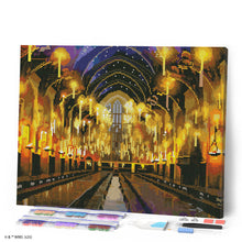 Cargar imagen en el visor de la galería, Diamond Painting - Gran Comedor - Harry Potter 40x50cm con bastidor montado