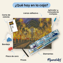 Cargar imagen en el visor de la galería, Diamond Painting - Gran Comedor - Harry Potter 40x50cm con bastidor montado