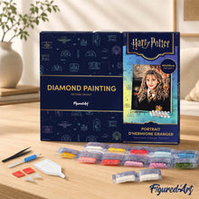 Cargar imagen en el visor de la galería, Diamond Painting - Retrato de Hermione Granger 40x50cm con bastidor montado