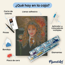 Cargar imagen en el visor de la galería, Diamond Painting - Retrato de Hermione Granger 40x50cm con bastidor montado