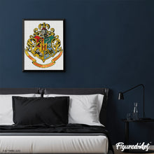Cargar imagen en el visor de la galería, Diamond Painting - Escudo de Hogwarts - Harry Potter 40x50cm con bastidor montado