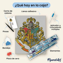 Cargar imagen en el visor de la galería, Diamond Painting - Escudo de Hogwarts - Harry Potter 40x50cm con bastidor montado
