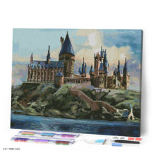 Cargar imagen en el visor de la galería, Diamond Painting - Castillo de Hogwarts - Harry Potter 40x50cm con bastidor montado