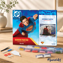 Cargar imagen en el visor de la galería, Diamond Painting - Superman y Krypto 40x50cm con bastidor montado
