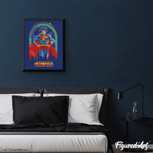 Cargar imagen en el visor de la galería, Diamond Painting - Superman - Ciudad del Mañana 40x50cm con bastidor montado