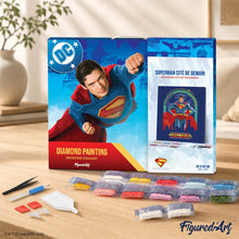 Cargar imagen en el visor de la galería, Diamond Painting - Superman - Ciudad del Mañana 40x50cm con bastidor montado
