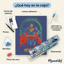 Cargar imagen en el visor de la galería, Diamond Painting - Superman - Ciudad del Mañana 40x50cm con bastidor montado