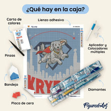 Cargar imagen en el visor de la galería, Diamond Painting - Superman - Krypto en vuelo