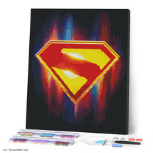 Cargar imagen en el visor de la galería, Diamond Painting - Escudo de Superman 40x50cm con bastidor montado