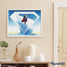 Cargar imagen en el visor de la galería, Diamond Painting - Fortaleza de la Soledad - Superman 40x50cm con bastidor montado