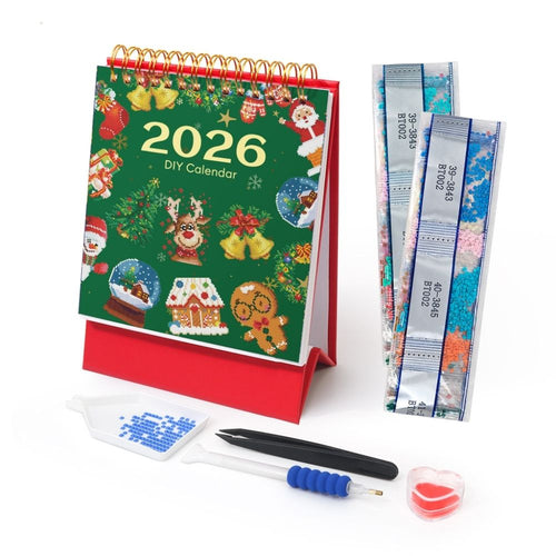 Calendario Diamond Painting 2026 - Iconos de Navidad Figured'Art