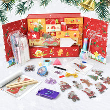 Cargar imagen en el visor de la galería, Diamond Painting Calendario de Adviento 2025 - 12 Días de Magia Navideña (Rojo) Figured'Art