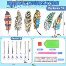 Cargar imagen en el visor de la galería, Marcapáginas Diamond Painting 6x - Pluma