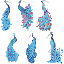 Cargar imagen en el visor de la galería, Marcadores de libros Diamond Painting 6x Pavo Real