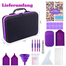 Cargar imagen en el visor de la galería, Estuche Diamond Painting Violeta con 60 Compartimentos + Accesorios