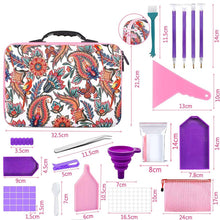 Cargar imagen en el visor de la galería, Estuche Diamond Painting Flores con 70 Botes + Accesorios