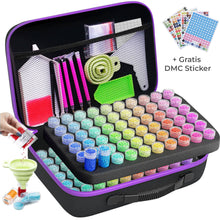 Cargar imagen en el visor de la galería, Estuche Diamond Painting Violeta con 120 Botes + Accesorios