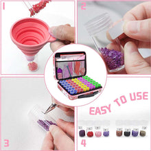 Cargar imagen en el visor de la galería, Estuche Diamond Painting Mariposas con 60 Compartimentos + Accesorios