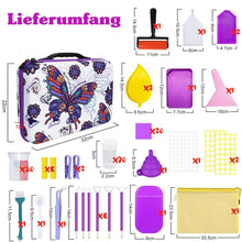 Cargar imagen en el visor de la galería, Estuche Diamond Painting Mariposas con 70 Compartimentos + Accesorios