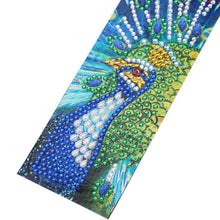 Cargar imagen en el visor de la galería, Marcadores de libros Diamond Painting Diseño Pavo Real
