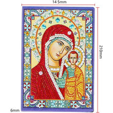 Cargar imagen en el visor de la galería, Cuaderno Diamond Painting Virgen María con Jesús