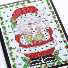 Cargar imagen en el visor de la galería, Cuaderno Diamond Painting Papá Noel con Cachorros