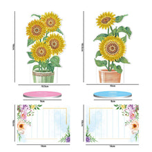 Cargar imagen en el visor de la galería, Porta-Notas Diamond Painting Girasoles 2 Piezas