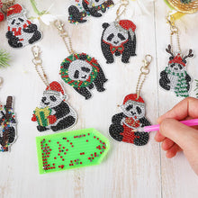 Cargar imagen en el visor de la galería, Llavero Diamond Painting Pandas 12 Piezas
